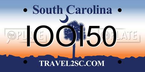 IOOI50 South Carolina License Plate