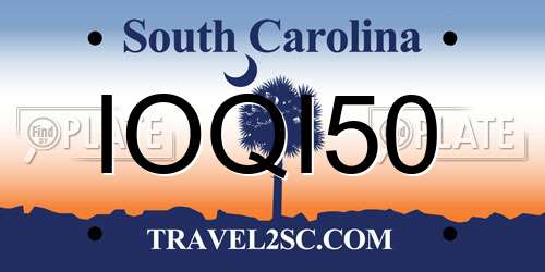 IOQI50 South Carolina License Plate