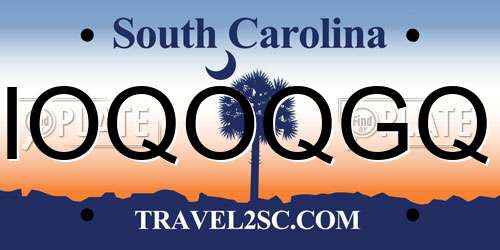 IOQOQGQ South Carolina License Plate