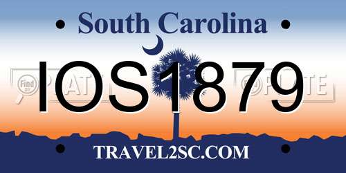 IOS1879 South Carolina License Plate