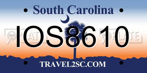 IOS8610 South Carolina License Plate