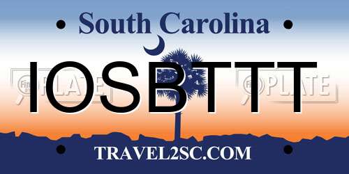 IOSBTTT South Carolina License Plate