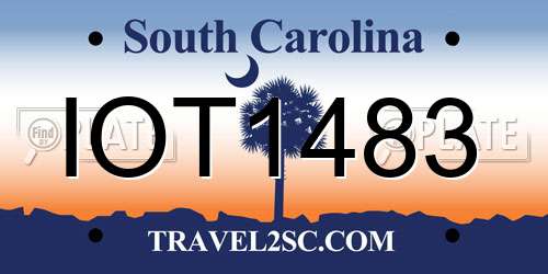 IOT1483 South Carolina License Plate
