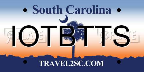 IOTBTTS South Carolina License Plate