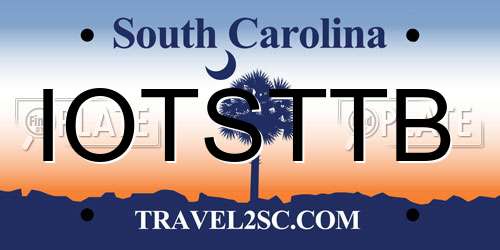 IOTSTTB South Carolina License Plate