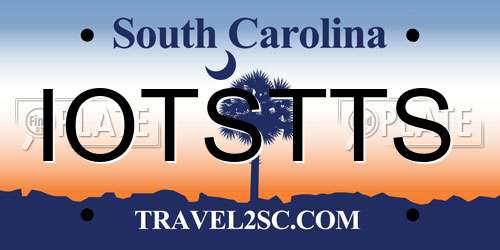 IOTSTTS South Carolina License Plate