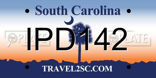 IPD142 South Carolina License Plate