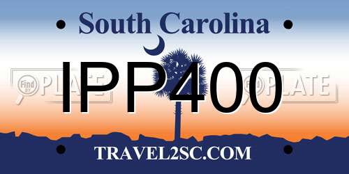 IPP400 South Carolina License Plate