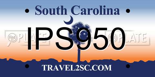 IPS950 South Carolina License Plate