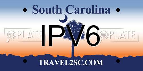 IPV6 South Carolina License Plate