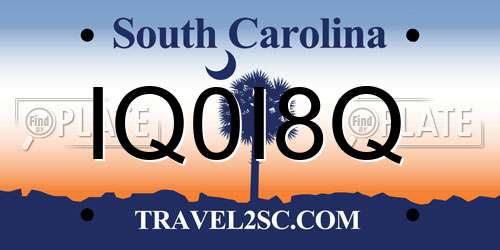 IQ0I8Q South Carolina License Plate
