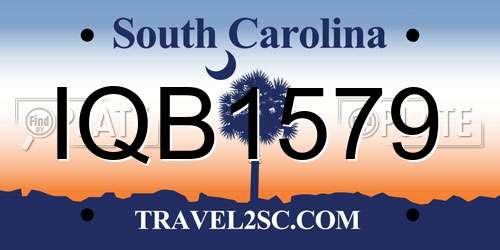 IQB1579 South Carolina License Plate