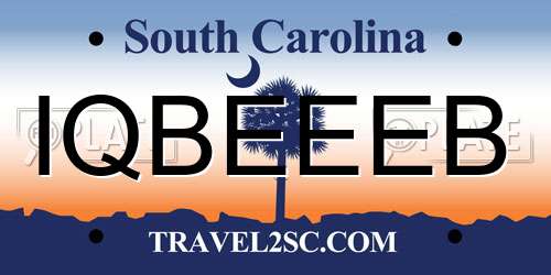 IQBEEEB South Carolina License Plate