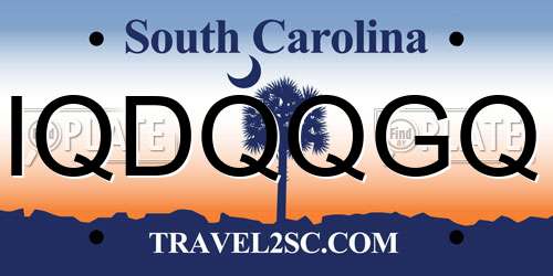 IQDQQGQ South Carolina License Plate