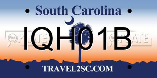 IQH01B South Carolina License Plate