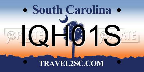 IQH01S South Carolina License Plate