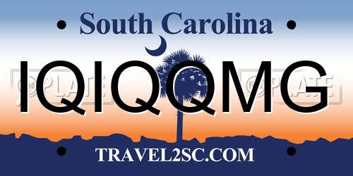 IQIQQMG South Carolina License Plate