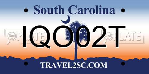 IQO02T South Carolina License Plate