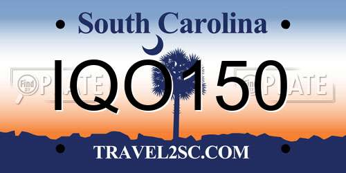 IQO150 South Carolina License Plate