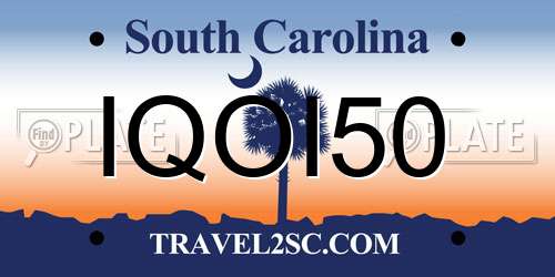 IQOI50 South Carolina License Plate