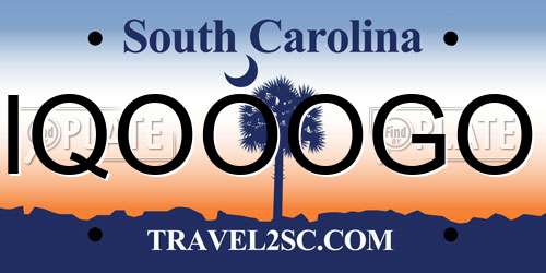 IQOOOGO South Carolina License Plate