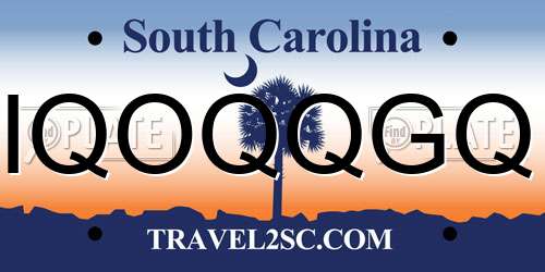 IQOQQGQ South Carolina License Plate