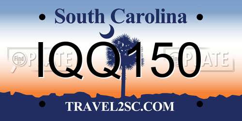 IQQ150 South Carolina License Plate