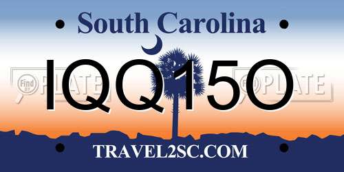 IQQ15O South Carolina License Plate