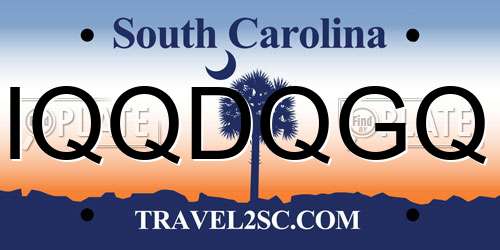 IQQDQGQ South Carolina License Plate
