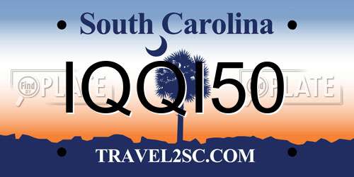 IQQI50 South Carolina License Plate