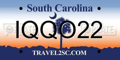 IQQO22 South Carolina License Plate