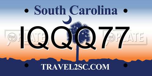 IQQQ77 South Carolina License Plate