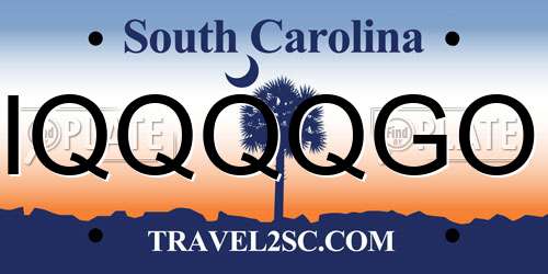 IQQQQGO South Carolina License Plate