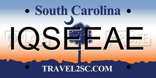 IQSEEAE South Carolina License Plate