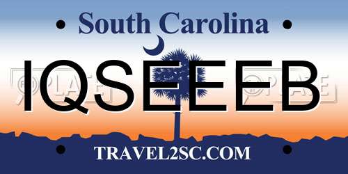 IQSEEEB South Carolina License Plate
