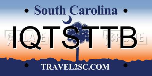 IQTSTTB South Carolina License Plate