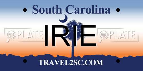 IRIE South Carolina License Plate