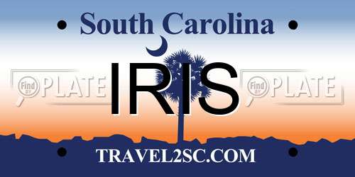 IRIS South Carolina License Plate
