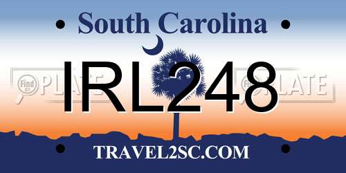IRL248 South Carolina License Plate