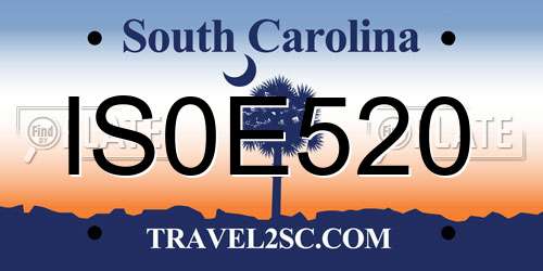 IS0E520 South Carolina License Plate