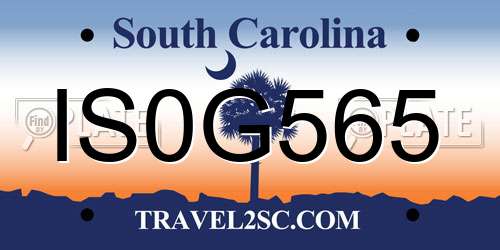 IS0G565 South Carolina License Plate