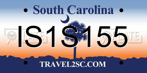 IS1S155 South Carolina License Plate