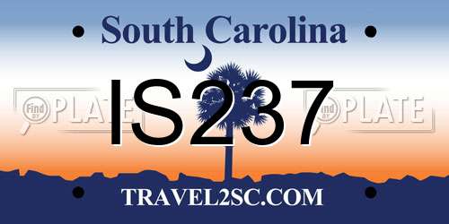 IS237 South Carolina License Plate