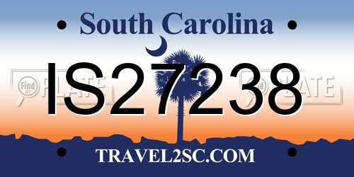 IS27238 South Carolina License Plate