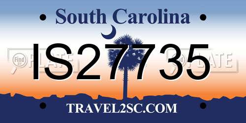 IS27735 South Carolina License Plate