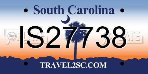 IS27738 South Carolina License Plate