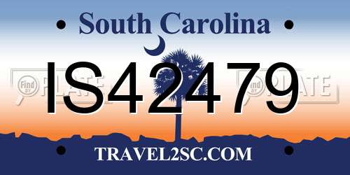 IS42479 South Carolina License Plate
