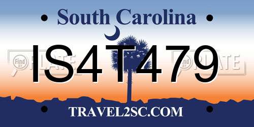IS4T479 South Carolina License Plate