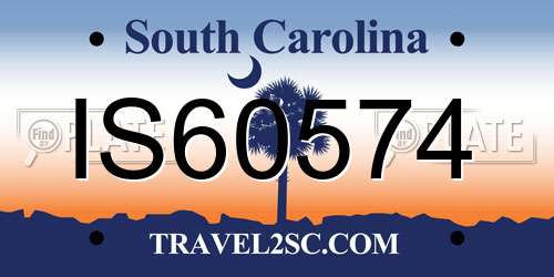 IS60574 South Carolina License Plate