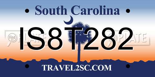 IS8T282 South Carolina License Plate